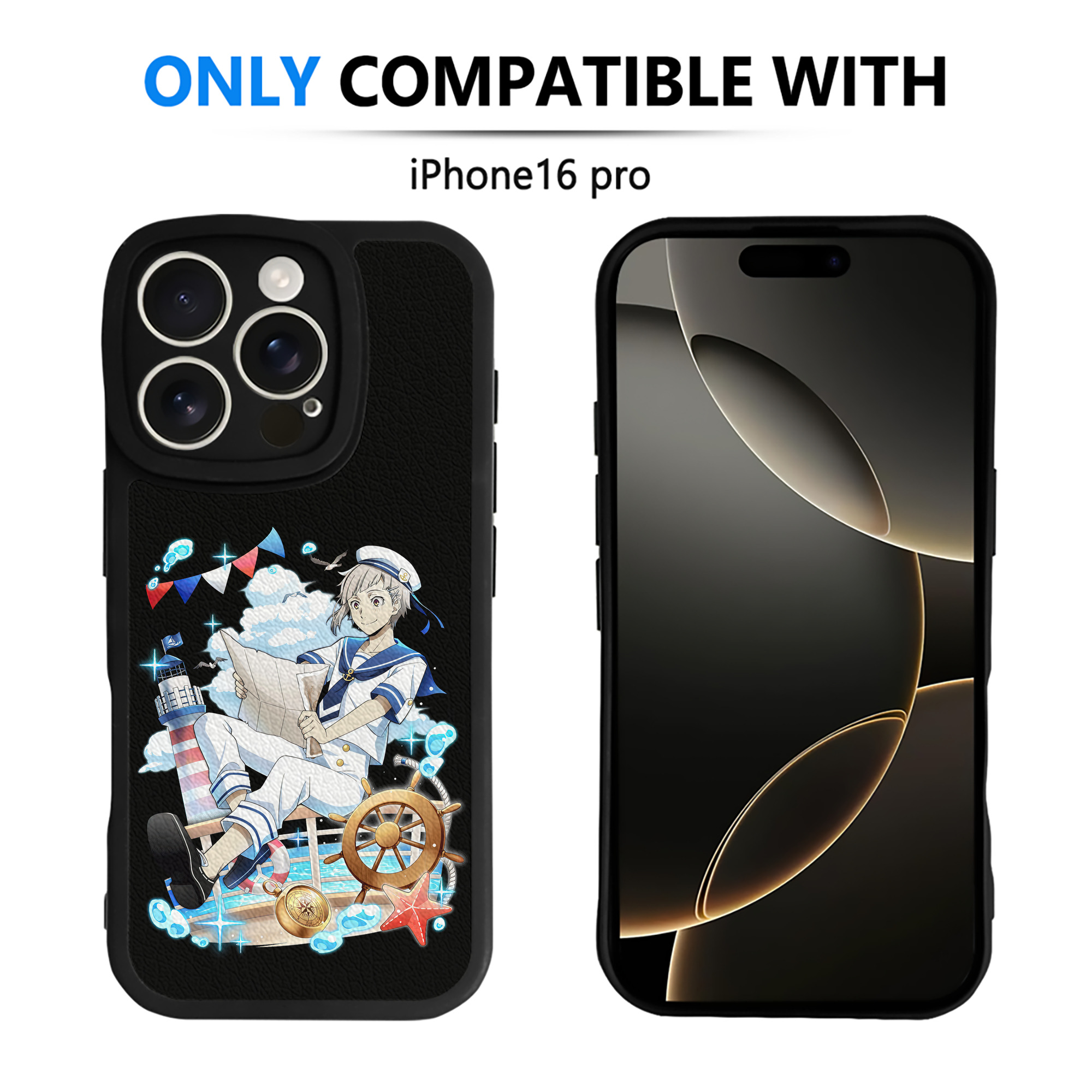 （画像用） 文豪ストレイドッグス Bungo Stray Dogs 【iPhone 16シリーズ対応】シリコンスマホケース（レザー調） 材質：シリコン